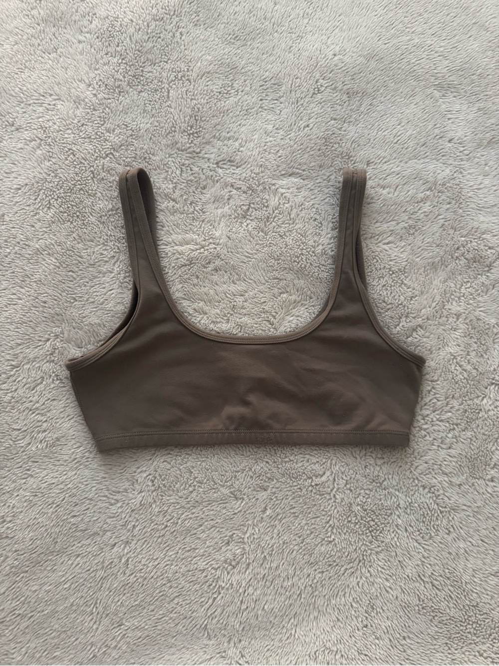 Aritzia TNA taupe bra top